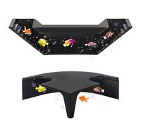 Dwitkul Acuario Túnel Subterráneo - 2 Piezas, Cueva Túnel Acuario, Escondite con Visión 360° y 2 Entradas para Peces Pequeños y Camarones, 2 Tamaños (12.8×4.7×12.8cm y 21×4×5.3cm)