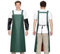 Dwitkul Delantal Impermeable 110x80cm Ajustable Resistentes a los Productos Químicos Delantal de Trabajo PVC Delantal de Carnicero para Industria Alimentaria Carniceros Limpieza Pescado Adultos Unisex