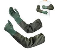 Dwitkul Guantes Estanque Largos 70cm de PVC de Goma Guantes de Trabajo de Seguridad Guantes Impermeables Resistentes a Ácidos y Álcalis para Limpieza Jardinería Acuario para Hombres Mujeres