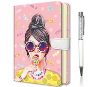 DWIYITTN Diario Secreto Niña, Cuaderno Tapa Dura 192 Páginas Linea Libretas Bonitas con Bolígrafo, Bloc de Notas Notebook Infantil para Viaje o Escuela, Regalos Para Niñas, 19 x 13,5cm - Dulces