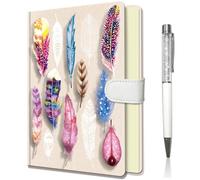 DWIYITTN Diario Secreto Niña, Cuaderno Tapa Dura 192 Páginas Linea Libretas Bonitas con Bolígrafo, Bloc de Notas Notebook Infantil para Viaje o Escuela, Regalos Para Niñas, 19 x 13,5cm - Plumas