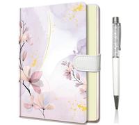 DWIYITTN Diario Secreto Niña, Cuaderno Tapa Dura 192 Páginas Linea Libretas Bonitas con Bolígrafo, Bloc de Notas Notebook Infantil para Viaje o Escuela, Regalos Para Niñas, 19 x 13,5cm - Flores