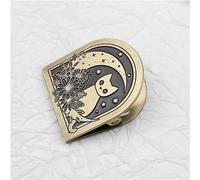 Dwpetzo Clip de metal con temática de gato de luna vintage para viajeros de TN, accesorios de cuaderno Moterm Midori, clip decorativo para diario de viñetas, diario basura, collage, soporte de página