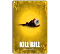 DWQUIX Cartel de metal con texto en inglés "Kill Bill Volume 2", póster minimalista de película para decoración de cine en casa y arte de pared retro, 20.3 x 30.5 cm