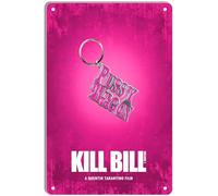 DWQUIX Letrero de metal con texto en inglés "Kill Bill Volume 1", póster minimalista de película para decoración de cine en casa y arte de pared retro, 8 x 12 pulgadas