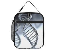 DWTJKMS - Bolsa de almuerzo aislada con cadena de ADN para fotos, a prueba de fugas para hombres y mujeres, con asa, reutilizable, con aislamiento, para oficina, trabajo, picnic