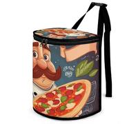 DWTJKMS Chef Pizza - Cubo de basura para automóvil con tapa, gran capacidad, para colgar, a prueba de fugas, impermeable, accesorios para interiores