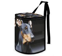 DWTJKMS Doberman Papelera de reciclaje del coche con tapa de gran capacidad colgante basura impermeable a prueba de fugas coche debe tener accesorios interiores