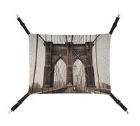 DWTJKMS Foto de Brooklyn Bridge - Hamaca suave para dormir, hamaca ajustable para mascotas para todas las estaciones, para gatos, hurones, cachorros, conejos, animales pequeños (clásica)