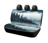 DWTJKMS Funda de asiento de coche con paisaje de montañas nieblas, protector antideslizante para asiento trasero, duradero, a prueba de arañazos, tamaño universal, para automóviles, camiones y SUV