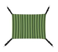 DWTJKMS Hamaca clásica a rayas verdes para gatos, hamacas suaves para dormir, hamaca ajustable para mascotas para todas las estaciones, para gatos, hurones, cachorros, conejos, animales pequeños
