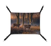 DWTJKMS Nature Wild Animal Deer Cat Hamaca suave para dormir, hamaca ajustable para mascotas para todas las estaciones, para gatos, hurones, cachorros, conejos, animales pequeños (clásica)