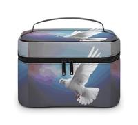 DWTJKMS Peace Dove - Bolsa de maquillaje organizadora de cosméticos de gran capacidad portátil, bolsas de maquillaje para mujeres, neceser de viaje con asa y divisor
