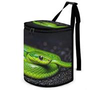 DWTJKMS The Green Snake - Cubo de basura para automóvil con tapa, gran capacidad, para colgar, a prueba de fugas, impermeable, accesorios para interiores