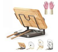 DWTYQN Estante Para Tapas De Ollas, Soporte Para Tapas Mientras Se Cocina, Con Bandeja Recogegotas Extraíble, Para Espátulas, Cucharones Y Tapas Grandes(Gray-A)