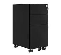 DWVO Archivador de Oficina con Cerradura de 3 cajones con Llaves, archivador Compacto y portátil de Metal, gabinete de Almacenamiento de Oficina preconstruido para A4/Carta/Legal, 30 x 45 x 61 cm,