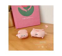 Dww-Airpods Pro Coque en Silicone Compatible avec Airpods 1/2 Gnration Etui de Protection Drle et Mignon Dessin Anim 3D [Srie Animaux] (Cochon Rose)