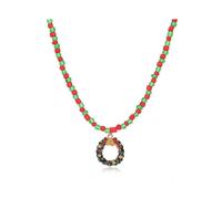 Dww-Collier de Nol Garons Filles - Couronne, Collier de perles colores tendance, Cadeau d'Anniversaire Enfant Bijoux Dcoration