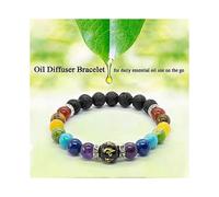 Dww-Lot de 1, bracelets pour hommes et femmes, bracelet de yoga et de mditation avec cartes de signification des chakras, pierres naturelles et crista
