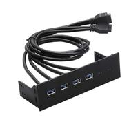 dwxnauixl Concentrador de Panel Frontal USB de 25 Pulgadas, Ideal para actualizaciones Completas de computadoras y Transferencia de Archivos Entre Dispositivos, 4 Puertos USB 3.0, 163 x 105 x 53 mm