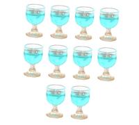 dwxnauixl Copas de Vino en Miniatura para casa de muñecas, Regalo para pequeños coleccionistas y Amantes de los pequeños Tesoros. CREA escenas de Vida para , Azul Claro
