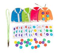 dwxnauixl Juguetes de para Madera para niños, Zapatos con Cordones para bebés, Juguete Educativo para el Desarrollo de Habilidades, es una Buena Manera de