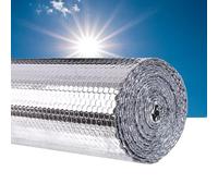 DWZL Rollos Aislantes Autoadhesivos de Aluminio 5mm - Doble Cara Reflector UV para Coches/Paredes/Ático/Techo/Cobertizo/Camping/Hogar, Múltiples Tamaños (1×20m = 20m²)