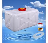 DWZL Tanque de Agua HDPE 2mm de Grosor 25L/35L/50L/80L/120L/200L - Contenedor Rígido Antifugas para Almacenamiento Camping, Granja, Hogar, Emergencias con Válvula(Size:50L)