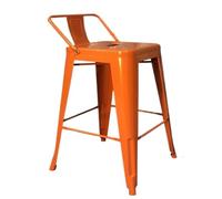 DWZXL Taburetes Bar Bar Tambor de Aceite Mesa Suelta Tarjeta Asiento Mesa y Silla Creativa área for Sentarse al Aire Libre Mesa Alta y Silla de Hierro Taburete Aalto(Orange,B)