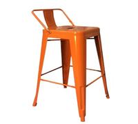 DWZXL Taburetes Bar Bar Tambor de Aceite Mesa Suelta Tarjeta Asiento Mesa y Silla Creativa área for Sentarse al Aire Libre Mesa Alta y Silla de Hierro Taburete Aalto(Orange,A)