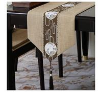 Dxcaicc Nuevo Camino De Mesa De Estilo Chino, Decoración De Mesa Inspirada En El Zen para Mesa De Café, Consola Y Aparador,Marrón,190cm/ 75 Inch