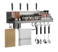 Dxcaicc Organizador De Especias Adhesivo para Pared, Estante para Especias para Puerta De Armario De Cocina/Puerta De Despensa, Estante De Condimentos para Montaje En Pared,60cm/ 24inch