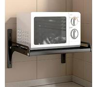 Dxcaicc Rejilla para Horno De Microondas De Pared,Estante para Horno De Microondas Comercial O Doméstico,Organizador De Almacenamiento De Cocina,Negro,46cm/18.1in