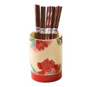 Dxcaicc Soporte De Utensilios De Cerámica Vintage Moderna, Jarra Decorativa para Utensilios De Cocina En La Encimera, Organizador De 4 Pulgadas De Capacidad para Cucharas Y Palillos,Rojo
