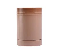 Dxcaicc Soporte para Utensilios de Cocina de cerámica para encimera de Cocina,Organizador de Almacenamiento Estable de Pintura degradada con Bandeja de Drenaje,Marrón