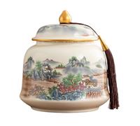 Dxcaicc Tarro De Almacenamiento De Cocina Decorativo | Idea Única De Regalo Cultural Chino, Bote De Cerámica Chino Pintado A Mano,O