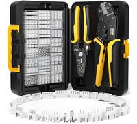 DxCRIMP Juego de conectores de herramientas de crimpado, JST-PH + JST-XH crimpadora terminales electricos con 24 types connector 0,03-0,5mm² alicates de terminals herramienta de crimpado y pelacables