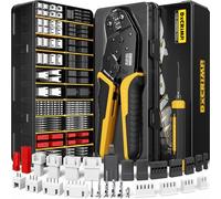 DxCRIMP Juego de conectores de herramientas de crimpado, Kit de Crimpadora JST-XH 2.5mm/Dupont 2.54mm con 23 types connector, 0,03-0,5mm²(30-20AWG) JST crimpadora,Para serie JST,KF2510,Dupont,Molex
