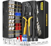 DxCRIMP Juego de conectores servo de herramientas de crimpado,Con 20 types connector Kit de JST-XH/SYP/Dupont Servo,Compatible JST,Futaba para Hitec Spektrum RC, 0,03-0,5mm²(30-20AWG) JST crimpadora