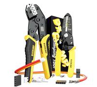 DxCRIMP Juego de crimpadora profesional para microenchufes (0,03-0,5 mm²/AWG 32-20) para Dupont, JST Series (XH/SM/SYP/PH), KF2510, VH3,96 mm, Molex, AMP E-Series