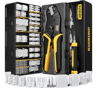 DxCRIMP Mini-Fit Jr Crimpzange Set, con 12 estilos, 2-10 Pin Molex 4.2 mm Stecker Set,Drahtstärke 0,25-0,75mm², mit Extranungswerkzeug Crimpwerkzeug [0,03-0,75mm²] Kompatibel JST,AMP, Dupont und RC