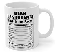 Dxcvbrds Funny Dean of Students - Taza de café de cerámica blanca de 325 ml, regalo de cumpleaños, regalo de cumpleaños