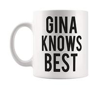 Dxcvbrds Gina Knows Best Brooklyn 99 New TV Show - Taza de café para mujer, 325 ml, color blanco