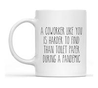 Dxcvbrds New A Coworker Like You is Harder to Find Than - Taza de papel higiénico, divertida taza de café de cuarentena, mejor compañero de trabajo, regalos para él para ella