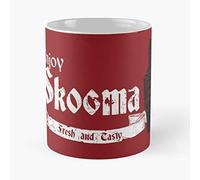 Dxcvbrds New Scrolls Oblivion Skyrim Gaming Elder The Enjoy Skooma Tes Best Taza sostiene la mano 325 ml hecha de cerámica de mármol blanco