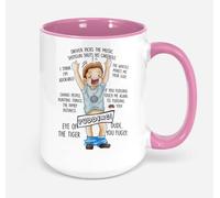 Dxcvbrds New Supernatural Dean Winchester Oh My Pudding - Taza de café de 325 ml (rosa)