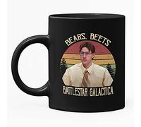 Dxcvbrds New The Office Jim Halpert Bears, Beets, Battlestar Galactica Vintage Circle Mug 325 ml