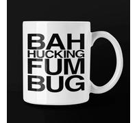 Dxcvbrds Nueva taza de café de cerámica Bah Humbug, taza de cerámica con diseño de Bah Hucking Fumbug, taza de café novedosa de 325 ml