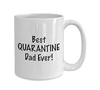 Dxcvbrds Nueva taza de café de cerámica para el día del padre, regalo de hija, papá, regalo de hijo, regalo para papás, la mejor cuarentena, 325 ml