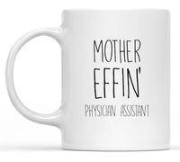 Dxcvbrds Nueva taza de café de cerámica para regalo para asistente médico, taza de café de doble cara para asistente médico, regalo de cumpleaños, Acción de Gracias o Navidad, taza blanca de cerámica